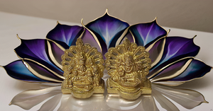 Diseño moderno Ganesh y Laxmi estatua de latón hecha a mano escultura religiosa india para boda y Diwali - Product Image 4