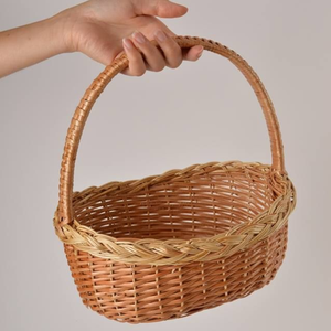 Panier en bambou tissé à la main traditionnel pour l'affichage en magasin et en marché - Product Image 4