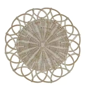 Napperons à franges en rotin fabriqués à la main, matériel en osier durable, artisanat en osier du Vietnam - Product Image 3