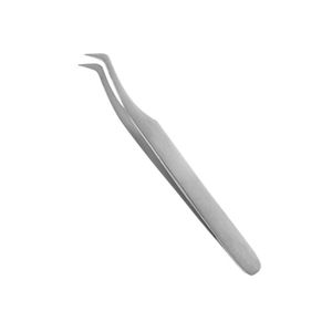 Vente en gros de pinces à cils professionnelles de haute qualité avec logo personnalisé, en acier inoxydable, antidérapantes, antistatiques, 10 mm, OEM/ODM, pointe inclinée - Product Image 6