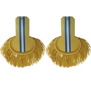 Poliéster personalizado y alambre de lingotes Marching Band Hombro Epaulette Adorno Oro Hombro Acentos - Product Image 2