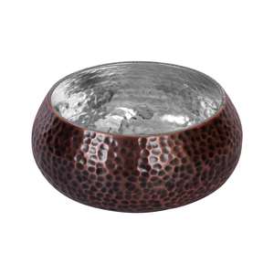 Assiette à fruits en acier inoxydable martelé, fabrication artisanale, design indien fantaisie, écologique, classique, élégant, moderne, jetable pour mariage - Product Image 3