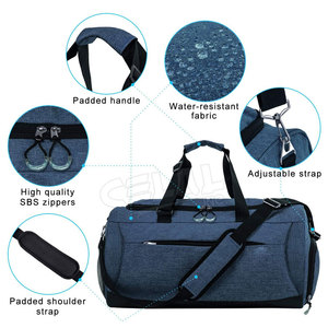 Bolsa de gimnasio de nailon de gran capacidad, personalizada, impermeable, para exteriores, viaje, a la venta - Product Image 4