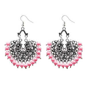 Tip Top Fashions Boucles d'oreilles pendantes afghani plaquées argent 1311208H - Product Image 1