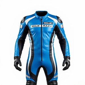 Explorez les combinaisons de moto en cuir de qualité supérieure, conçues avec expertise, logos, couleurs et design entièrement personnalisables pour la course. - Product Image 3