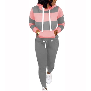 Chándal informal con estilo para mujer, diseño único, calidad profesional, patrón sólido, invierno, tonal, bajo, MOQ, conjunto de 2 piezas - Product Image 4