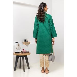 Camisa Verde para Mujer, Estilo Casual, Teñida con Técnica Dobby, Adornada, Transpirable - Product Image 2