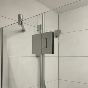 Herrajes para Ducha sin Marco Alemania Suecia Austria, Bisagra para Cristal de Ducha, Abrazaderas para Puerta de Ducha de Latón Macizo, Cromado - Product Image 1