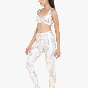 Conjunto de Yoga de 2 Piezas para Mujer, Marca Privada, Tejido Elástico Transpirable, Ropa Deportiva Ligera, Personalizable OEM - Product Image 1