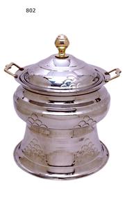 Chauffe-plats Buffet Traiteur Pot de Service Alimentaire Forme de Pomme Hôtel Mariage Restaurant Fêtes d'Anniversaire Plat à Chaleur Plaqué Or - Product Image 3