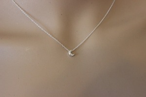 Collier en argent sterling 925 de style bohème pour femmes Bijoux faits à la main en forme de lune simple avec placage à l'or Style classique - Product Image 2