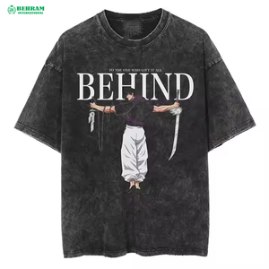Fabricant sur mesure, vente en gros de t-shirts pour hommes de haute qualité, coupe ample, 100% coton, respirant, écologique, Behram - Product Image 3