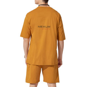 Summer <b>Men</b> Shorts Set Street Casual 2 Piece T <b>Shirt</b> <b>Men's</b> Sets Comfortable High Street Cotton <b>Men's</b> Tshirts And Shorts Sets OEM - Product Image 3