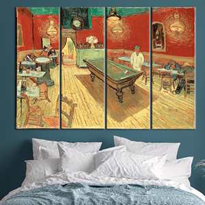 Lienzo Impreso: La Cafetería Nocturna de Van Gogh, 4P: Enmarcado en Galería - Product Image 1