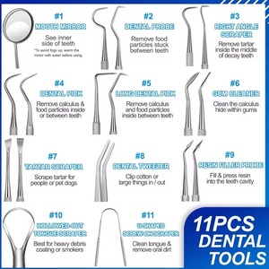 ชุดเครื่องมือตรวจฟันชุดเครื่องมือทันตกรรมพื้นฐานชุดตรวจทางทันตกรรมชุดเครื่องมือวินิจฉัยพื้นฐานทางทันตกรรม - Product Image 2