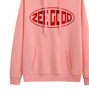 Sudaderas con capucha estampadas de punto sólido de algodón 100% informal para mujer, ropa de calle de talla grande, sudaderas con cuello con capucha para invierno - Product Image 2