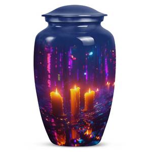 Hermosa urna con velas para cenizas humanas, recuerdo conmemorativo para adultos, urna decorativa para velas, contenedor personalizado, recuerdo - Product Image 1
