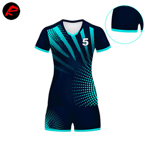 Uniformes de volleyball de qualité professionnelle conçus sur mesure Style d'ensemble léger entièrement sublimé - Product Image 5