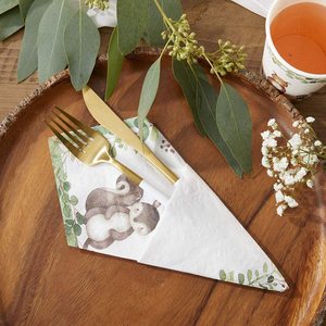 Patrón personalizado Woodland Baby Shower cena gruesa servilletas de papel decorativas para ventas negocio promoción memoria - Product Image 5