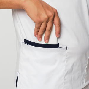 Conjunto de exfoliación para hombre de tela elástica 2025, mezcla de rayón de poliéster, manga corta, camiseta y pantalones para correr, perfecto para Hospital - Product Image 3