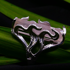 Anillo clásico de moda para mujer Plata de Ley 925 con chapado en oro Eose Cuarzo Piedra preciosa Estilo crudo Joyería fina - Product Image 3