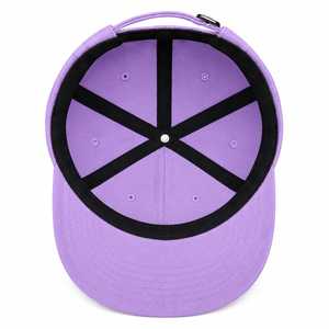 Casquette Snapback Unisexe Personnalisée 5 Panneaux Lavande Unie avec Logo Brodé en Relief 3D, Style Décontracté Sportif et Visière Plate - Product Image 5
