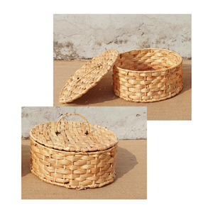 Cesta de jacinto de agua con asas Cesta de jacinto de agua de almacenamiento plegable Cesta tejida duradera para lavandería y uso doméstico - Product Image 5