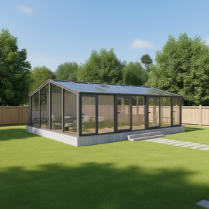 Casa Prefabricada de Una Planta con Estructura de Acero, Estilo Rústico, con Solárium, 2 Dormitorios y 1 Baño - Product Image 3
