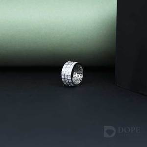 แหวนหมั้นแบบยูนิเซ็กส์ทำจากสแตนเลสสุดหรูพร้อมแหวนแต่งงานสุดหรู - Product Image 5