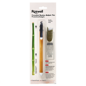 Penna a Sfera in Bambù Personalizzata Roswell, Gadget Promozionale - Product Image 2