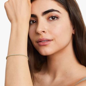 4 MM Lab Grown Diamond Tennis <b>Bracelet</b> in 925 <b>Silver</b> with 10K Rose Gold Accents for Birthdays Weddings Anniversaries - Product Image 2