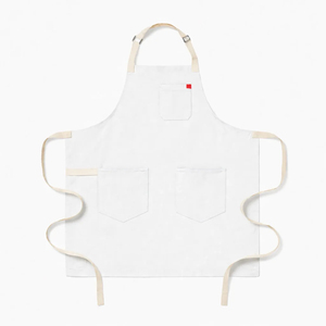 Delantal de Pechera sin Mangas Azul Claro con 3 Bolsillos, Lona Tejida, Lavable a Máquina, Ecológico, Resistente al Agua, para Cocinar y Uso Diario - Product Image 4