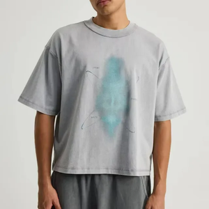 Fabricant de qualité supérieure Logo en coton T-shirt pour homme avec broderie Vêtements personnalisés - Product Image 1