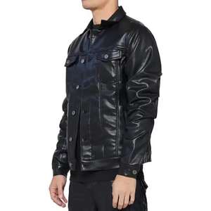 Vestes en cuir pour hommes en cuir de vache véritable entièrement personnalisées Fabriquées au Pakistan Prix bas et abordable veste pour hommes - Product Image 3