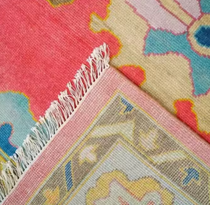 พรมไหมพรมขนสัตว์ทำมือนุ่มหรูหราทันสมัยดีไซน์นามธรรมแบบผูกปมปรับแต่งได้ขนาด5x8สีสดใสสำหรับบ้านสำนักงาน - Product Image 3