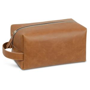 Custom Brown <b>Mens</b> Vegan <b>Leather</b> Travel Cosmetic Pouch <b>Bag</b> for <b>Men</b> <b>Wash</b> Toiletry Makeup <b>Bags</b> - Product Image 1
