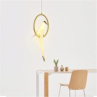 Lampes suspendues en papier nordique moderne Origami Bird Lamp Lampe murale de chevet pour Loft Chambre Salon Restaurant Lampes suspendues