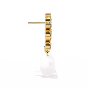 Or blanc scintillant 14K 2.42 carats diamant cultivé en laboratoire coupe marquise certifié IGI boucles d'oreilles branche feuille conception mariage des femmes - Product Image 4