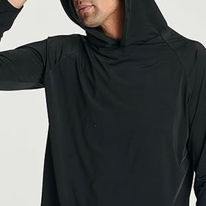 OEM Custom Logo Printed <b>T</b>-<b>Shirt</b> High Quality Summer Breathable Quick Dry 100% Cotton <b>Long</b> <b>Sleeve</b> Hooded <b>Shirt</b> men's <b>hoodies</b> - Product Image 4