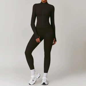 Nueva llegada Fitness alta calidad mujeres Yoga conjuntos personalizados precio barato mejor Material Oem servicio mujeres Yoga conjuntos - Product Image 2