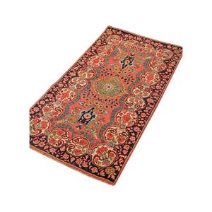 Aalam Hand Knotted Wool Rug Pink & Purple Medallion Pattern for Home Living Room or Hallway Decor 9x12 Inches-Paem-1548 - Product Image 2
