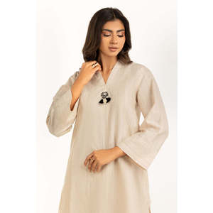 ชุดลำลองสองชิ้นสำหรับผู้หญิง รุ่นย้อมเส้นด้าย รหัสสินค้า IPST-55295 สำหรับฤดูใบไม้ผลิ/ฤดูร้อน ไซส์ XS/XS เสื้อแขนสามส่วน - Product Image 3