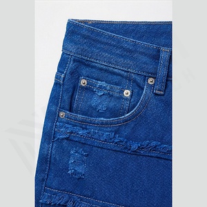 Jeans en denim pour hommes de haute qualité, style évasé, respirant, coupe ample, lavés pour la saison printanière, couleur personnalisée en gros - Product Image 5