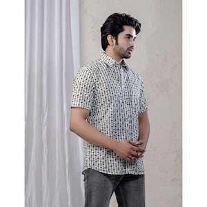 Chemise décontractée pour homme en coton imprimé à manches courtes, 100 % popeline respirante, taille XL - Fourniture ODM - Product Image 4