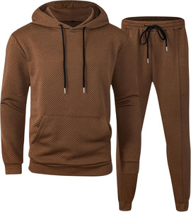 Collection Hiver Survêtements Homme en Coton Lourd Uni avec Capuche en Polaire Technique Coupe-Vent Respirant Personnalisable avec Logo - Product Image 1