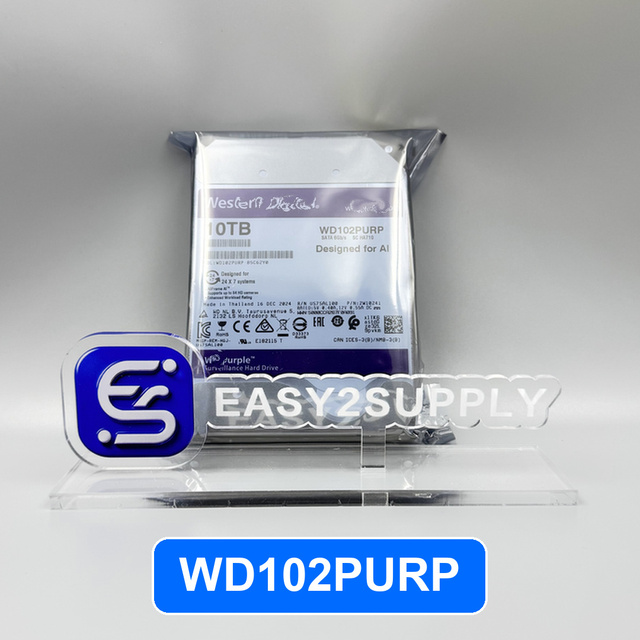 USED HDD 10TB Hard Drive Purple Pro Internal Hard Drive HDD SATA 6 Gb/s, 512 MB Cache, 3.5inch WD102PURP Hard Disk NVR DVR CCTV