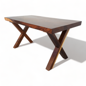 Chaises modernes en bois de teck Ensemble de table à manger en noyer naturel pour café, hôtel, cuisine, centre commercial, restaurant, cafés, école, ferme - Product Image 2
