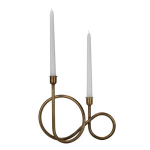 Modern Minimalist Brushed <b>Gold</b> <b>Candle</b> Holder Geometric Metal Stick Candlestick Set Luxury Christmas Dinning Table Decor Ornament - Product Image 6