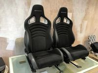 Appuie-têtes de voiture de course en cuir noir style Recaro pour l'intérieur de voiture de sport BMW Performance Coupé, modèle Recaro 2025