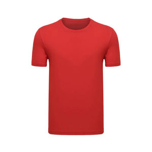 T-shirts de sport pour hommes grande taille en molleton 100% coton imprimé en relief à col rond, couleur unie personnalisable, vente en gros - Product Image 5